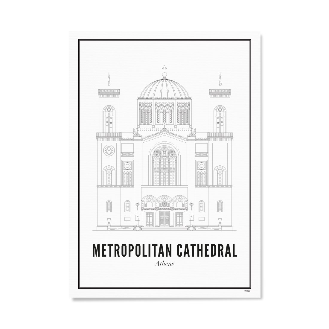 Poster van Athene - Metropolitan Cathedral | WIJCK. 